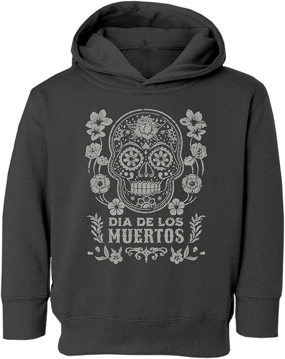 Vintage Sugar Skull - Dia De Los Muertos Toddler Hooded Sweatshirt - skull sweatshirts
