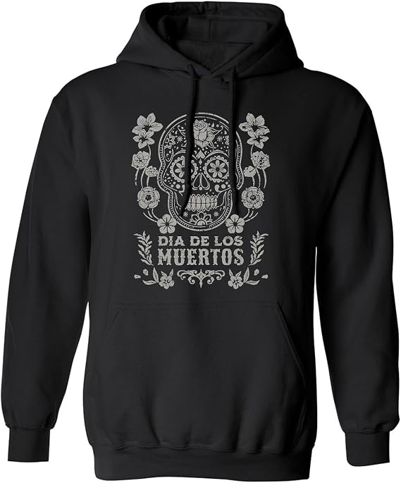 Vintage Sugar Skull - Dia De Los Muertos Unisex Hooded Sweatshirt - skull sweatshirts
