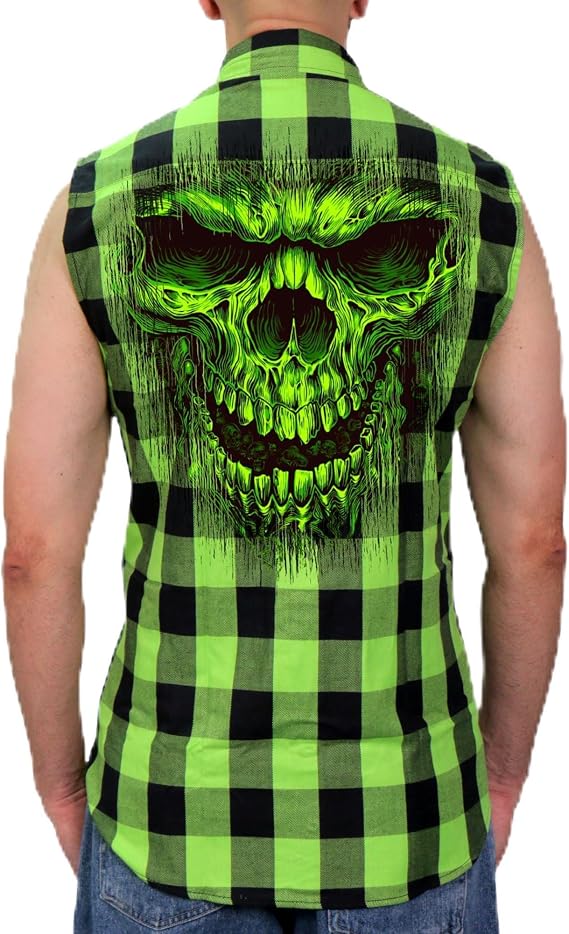 Milwaukee Leather Mens Printed Cotton Tank Top -MPMH115XX - skull tshirt