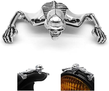 Skull Ornament for Motorcycle Headlights and Mudguards - skull sticker