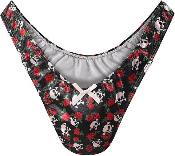Landofgenie Tucking Gaff Panties Shaping Brief Crossdresser - skull swimsuit
