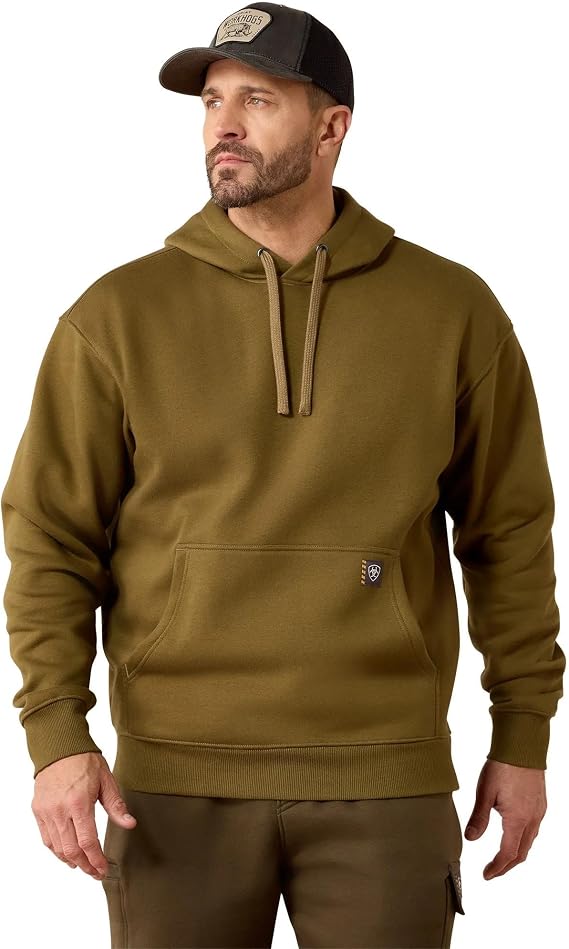 ARIAT Men's Rebar Workman Bearded Skull Hoodie - skull hoodie