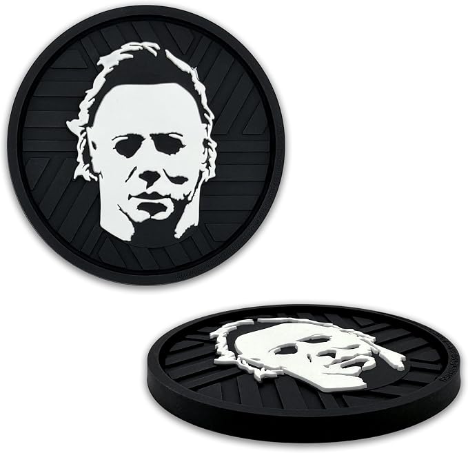 Michael Myers Automotive Silicone Coasters Set of 2 - skull coaster