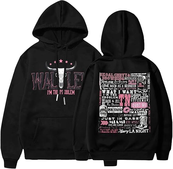 BANGELY Western Hoodie Women Rodeo Cow Skull Graphic Shirt Country Concert Vintage Sweatshirt Cowboy Long Sleeve Pullover - skull sweatshirts