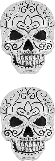 2Pcs Skull Brooch Gothic Enamel Lapel Pins for Bags Hats Backpacks Jackets - skull backpack