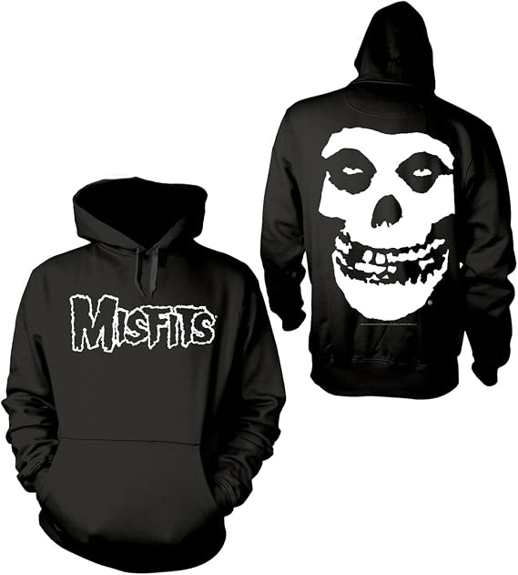 Misfits Fiend Skull Pull Over Hoodie Black | Officially Licensed Merchandise - skull hoodie