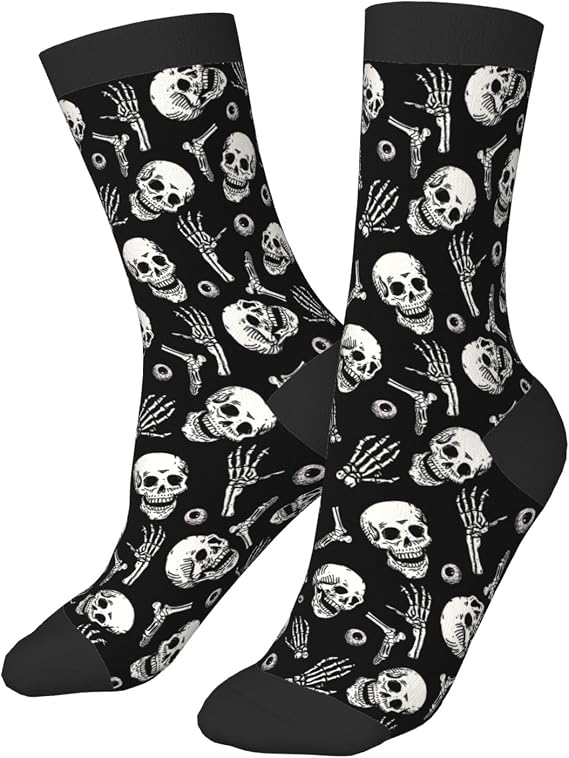 Kids Socks Novelty Crew Dress Socks For Boys Girls Hiking Running Sports - sugar skull costume