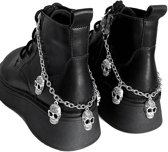 2PCS Crystal Rhinestone boot charms Jewelry Y2K Fashion Shoe Accessories Elegant Shoelace Charm for Shoes DIY Accessories - sugar skull boots