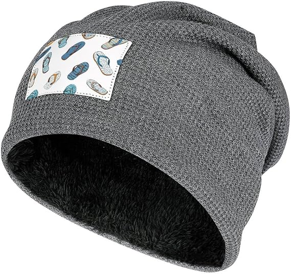 Flip Flops Soft Beanie Hat Thick Warm Skull Cap for Men Wome Gifts - sugar skull costume