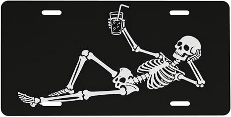 Skull Soda Water Front License Plate Car Decorative License Plates - skull plate
