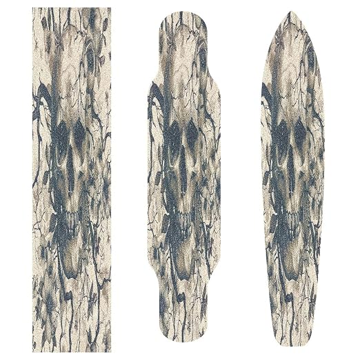 Skull Skateboard Grip Tape Non-Slip Wear-Resistant Skateboard Special Tape, Not Easy to Fall Off Sandpaper to Create an Exclusive Cool Skateboard, 44.1X10.1 in - skull sticker