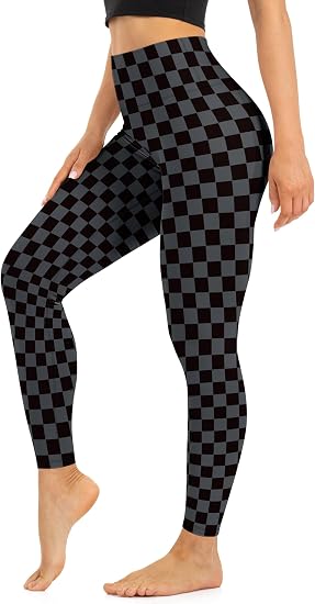 Blisset High Waist Leggings for Women - Opaque, Soft Tummy Control Athletic Pants for Yoga, Running, Workout and Gym - skull leggings