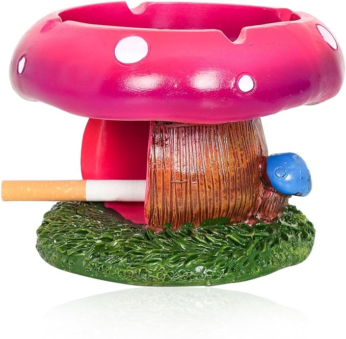 Fantastical Mushroom Ashtray Cute Resin Ashtray for Cigarettes, Home Office Decor, Ornament Gifts - skull ashtray