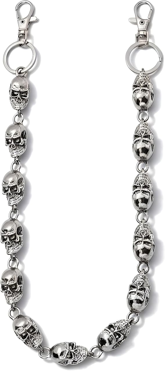 Millennials In Motion Pants Chain Side Belt - skull wallet