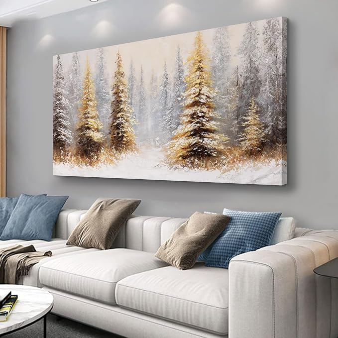 Home Decor Vintage Wall Decor Christmas Tree Wall Art Gold Art Paintings For Wall Landscape Art Abstract Wall Art Framed For Living Room Bedroom Dining Room Home Office Decor 20"X40" - skull painting