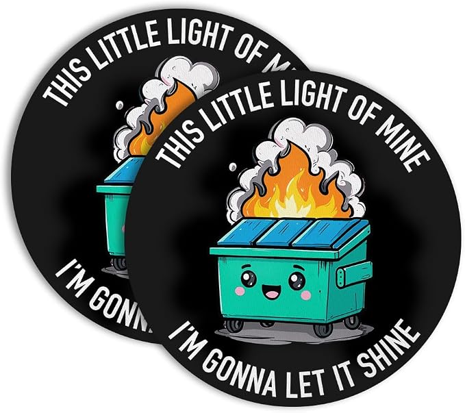 This Little Light of Mine I'm Gonna Let It Shine Coasters Set of 2 - skull coaster