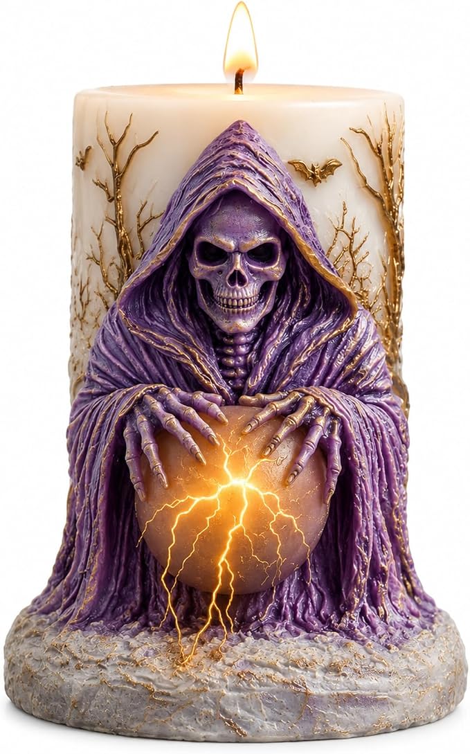 Halloween Skull Candle Mold Gothic Skull Candle Silicone Molds - skull candle