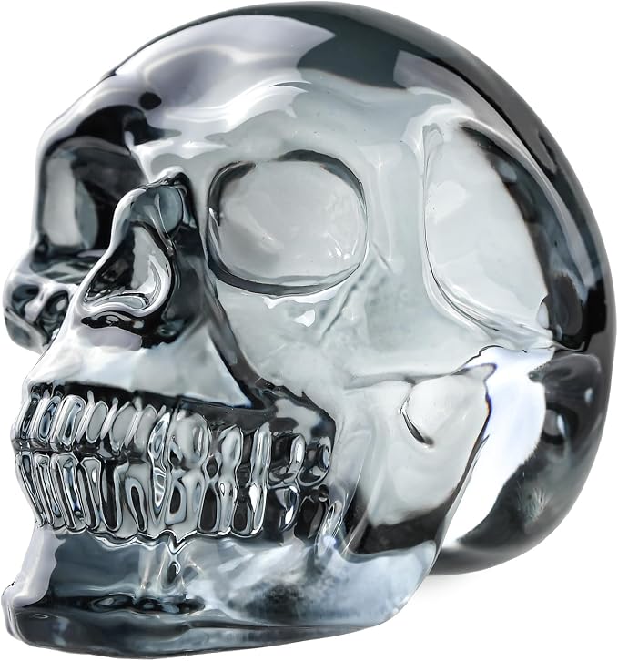 2.5" Black Crystal Skull Figurines for Halloween/Day of the Dead - skull figurine