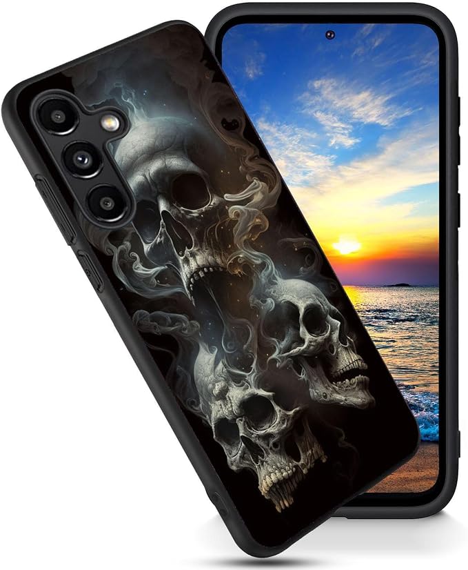 Designed for Galaxy S26 5G Case,Soft Frosted TPU Ultra Thin Cover,Shock-Absorption,Anti-Scratch Protective Case for Samsung Galaxy S26 5G 6.2",Skull Smoke - Skull phone case