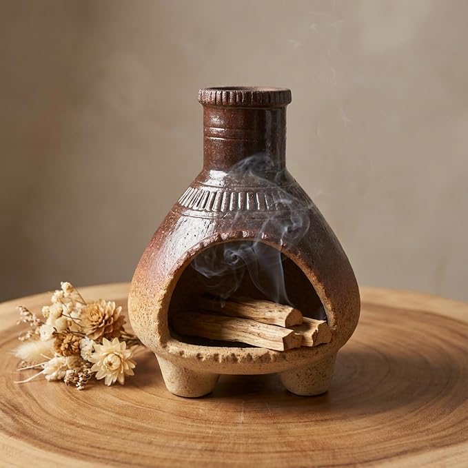 CEREMONY Palo Santo Holder -Mini Ceramic Incense Holder for Palo Santo Sticks - skull incense burner