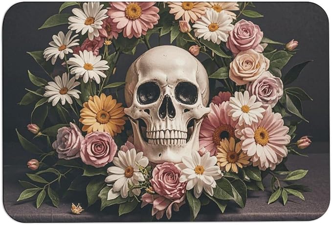 23.6×15.7in Bathroom Rug Bonsai Tree Sugar Skull Bath Mat for Bathroom Super Absorbent Shower Mat Non-Slip Floor Mats Quick Drying Bath Rug for Bedroom Kitchen Sink Bathtub Edge