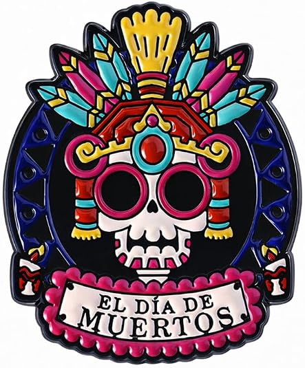 Colorful Skull Pin -Funny Mexican Culture Enamel Pins Brooch for Backpacks, Jackets, Hats.Day of the Dead Brooches Gifts for Mexican Culture Lovers and Adults. - skull backpack