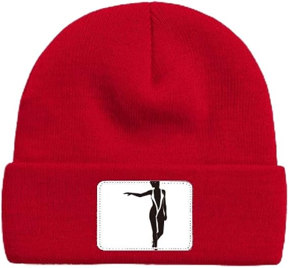 Hot Beauty Woman Underwear Outline Beanie Hat Warm Cozy Knitted Cuffed Skull Cap Multicolored - skull swimsuit