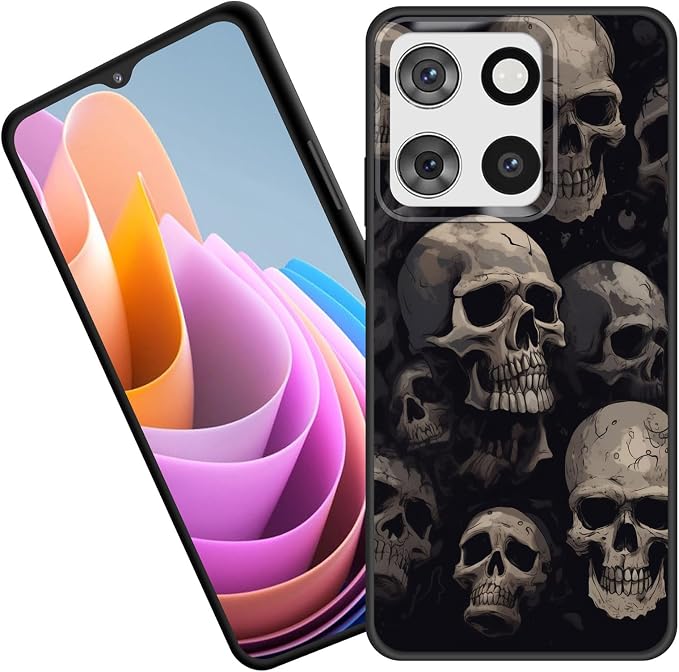 for Motorola Moto G 2025/Moto G 2026/Moto G Play 2026 6.7 inches,Premium Soft Silicone Rubber Full-Body Protective Bumper Case,Cool Skull Skeleton - Skull phone case