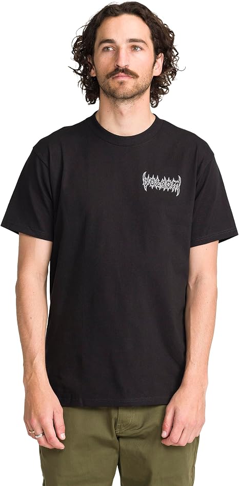 Volcom Men's Graphic Logo Short Sleeve T-Shirt – Cotton Crewneck Everyday Tee - skull tshirt