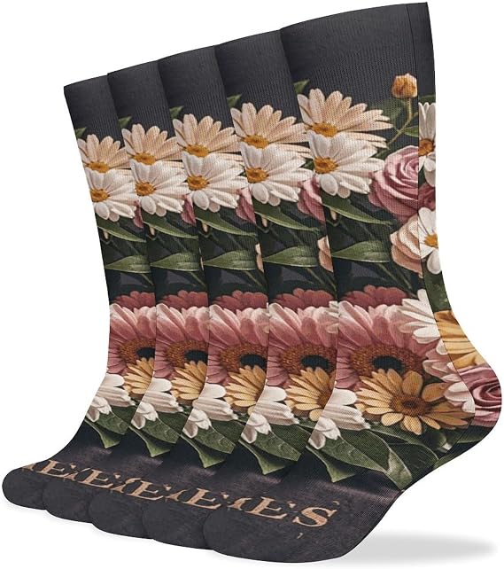 Breathable Boot Sock Bonsai Tree Sugar Skull Socks for Women Men Cotton Sock Moisture-Wicking Warm Stockings Casual Long Socks for Hiking Work Sports 5 Pairs - sugar skull boots