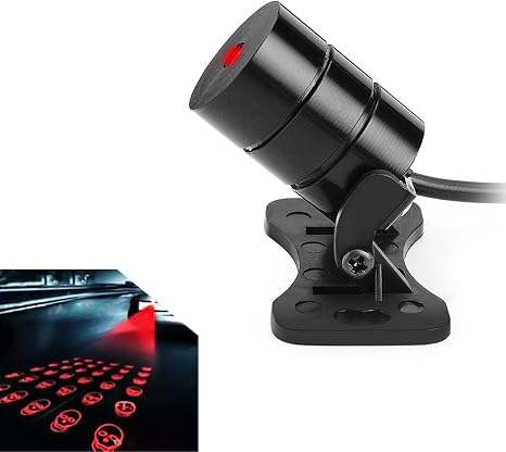 Car Rear Laser Projection Fog Light, 12V High Brightness Adjustable Warning Light, Automotive Anti-Collision Taillight, Universal for Most Cars, SUVs, Trucks (Skull Pattern) - skull sticker
