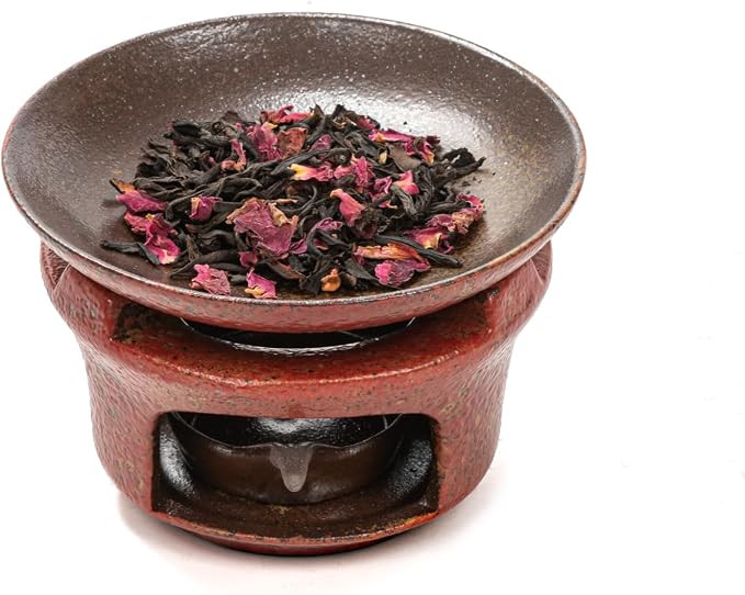 Ceramic Herb Burner Kit, High-Fired Aromatherapy Burner Set - skull incense burner