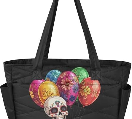 Tote Bag for Women, Large Capacity Tote Handbag with Compartments Quilted Shoulder Bag for Travel Work Gym