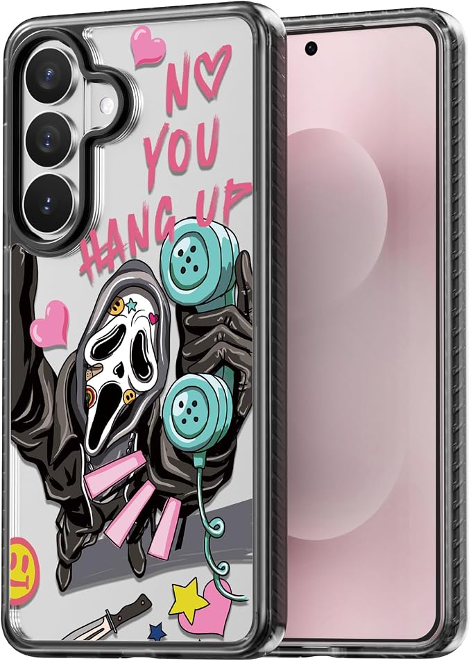 Rosarnnah for Samsung Galaxy S26 Case Aesthetic Black, Skeleton - Skull phone case