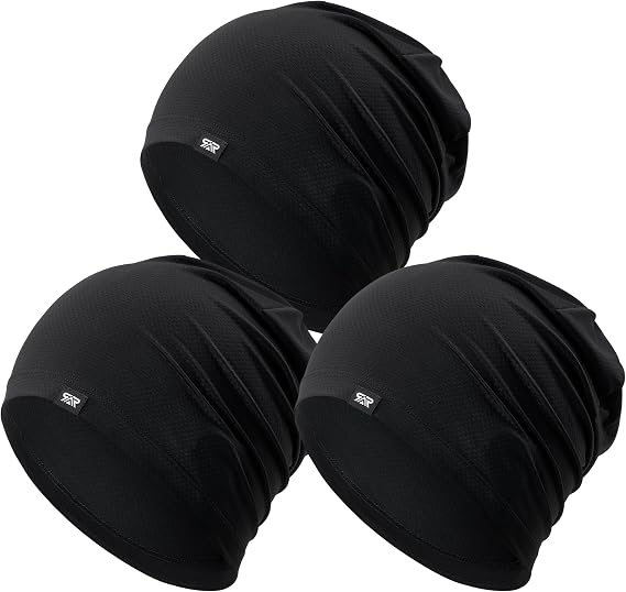 QINGLONGLIN Cooling Skull Cap Sweat Wicking Breathable for Men Women 3 Pack - skull hat