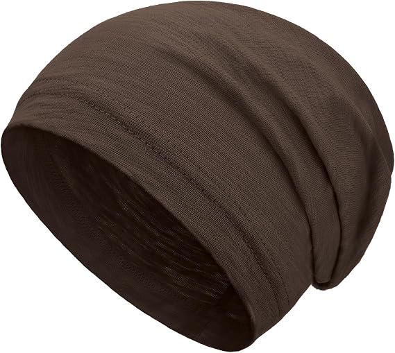 100% Cotton Summer Beanie for Men Women, Thin Soft Slouchy Beanies - skull hat