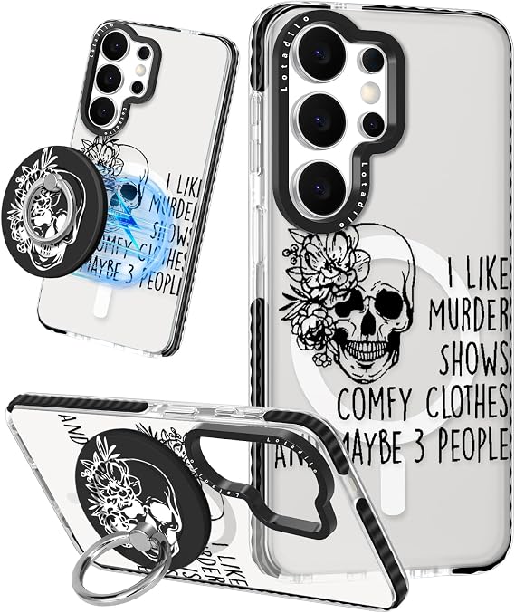 Lotadilo for Samsung Galaxy S26 Ultra Case for Women, Skull - Skull phone case