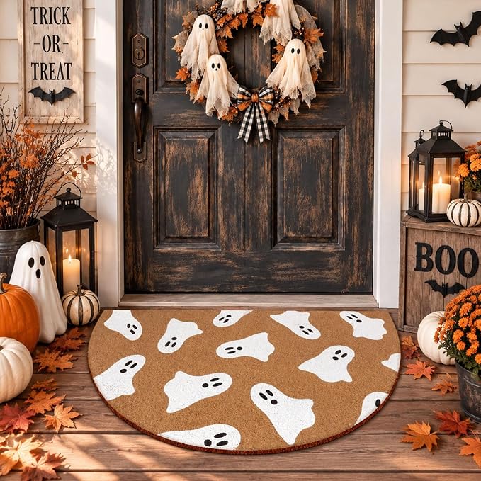 Halloween Doormats Outdoor Rug Ghost Welcome Mats