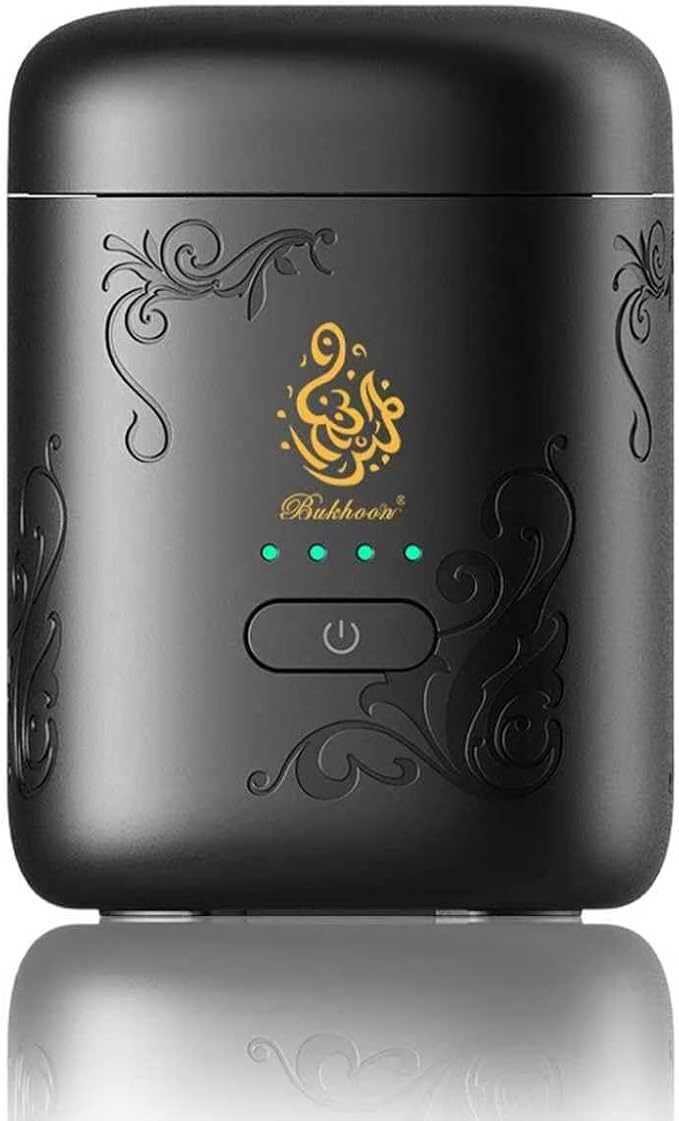 2026 New Mini Portable Rechargeable Electric Incense Burner with 4-Segment Battery Display, Real-Time Power Check, Suitable for Ramadan, Car & Home Use. (Black) - skull incense burner