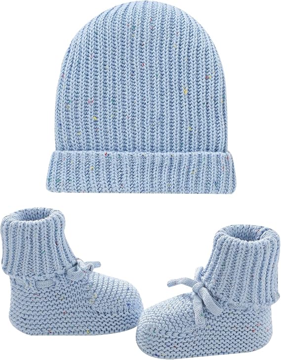 LAWKUL Baby Beanie and Booties 2-Piece Set - sugar skull costume