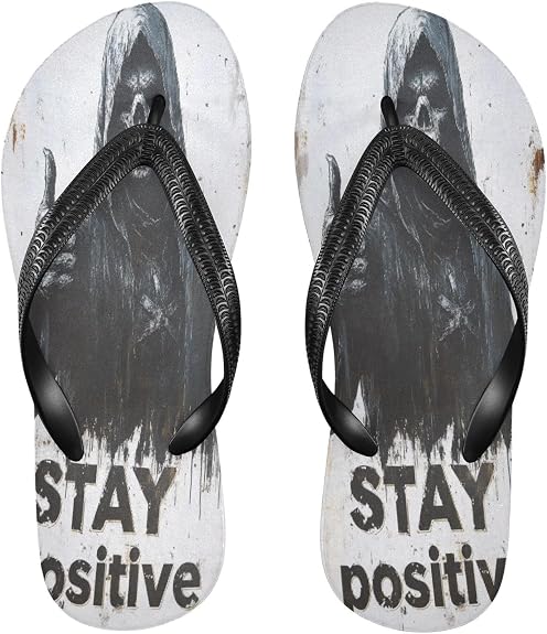 Black and Red Chinese Dragon Death God Skull rubber reef flip flops cushion women flip for Shower Swimming Pool summer - sugar skull costume