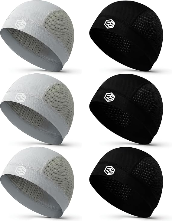 Breathable Mesh Skull Caps for Men Helmet Liner Sweat Head Cap - skull helmet