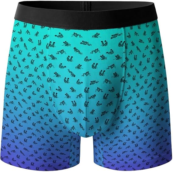 Funny Boxer Briefs for Men Underwear Gifts for Husband Boyfriend - skull swimsuit