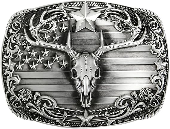 Western Belt Buckles Men Women Cowboy Belt Buckle for Men Western Belts Buckles for Cowboys Cowgirls - skull wallet