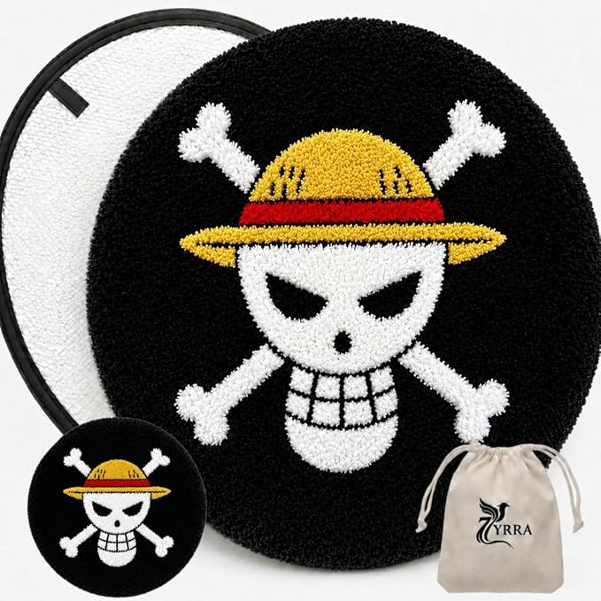 1 PC of Skull Rug for Cool Gaming Room Decor – Fluffy 24×24 Anime Figure for Hypebeast Wall Decor – Non Slip & Non Shedding Bedroom Rug – Machine Washable, Absorbent Mat for Bathroom Decor