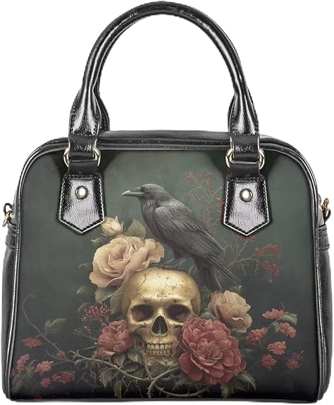 Vintage Purses and Handbags for Women, Waterprooof Satchel Purses and Handbags, Top Handle Handbag - sugar skull handbags for sale