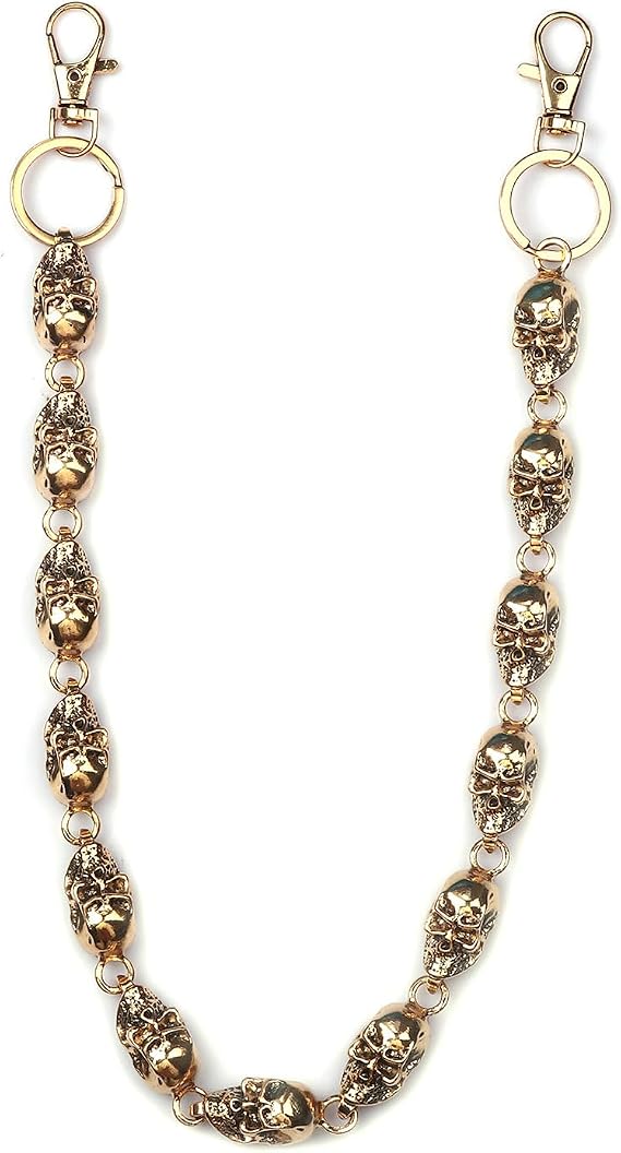 Skull Wallet Chain Bag Charm Purse Chain for Pant Jeans Men - skull wallet