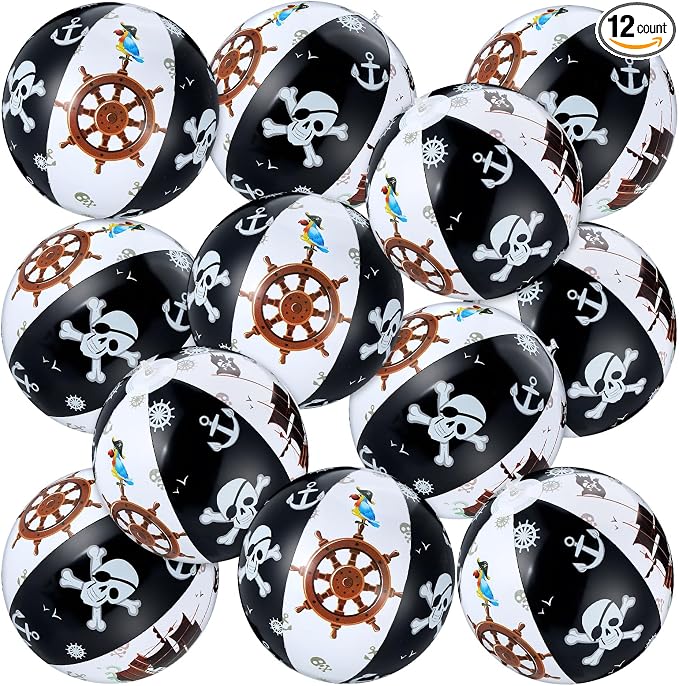 12″ Inflatable Beach Balls Bulk Summer Pool Party Supplies