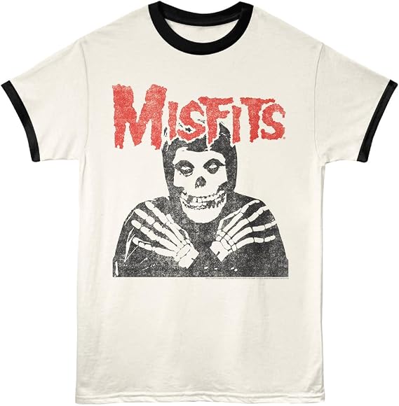 American Classics Misfits Crimson Ghost Fiend Skull Ringer T Shirt - skull tshirt