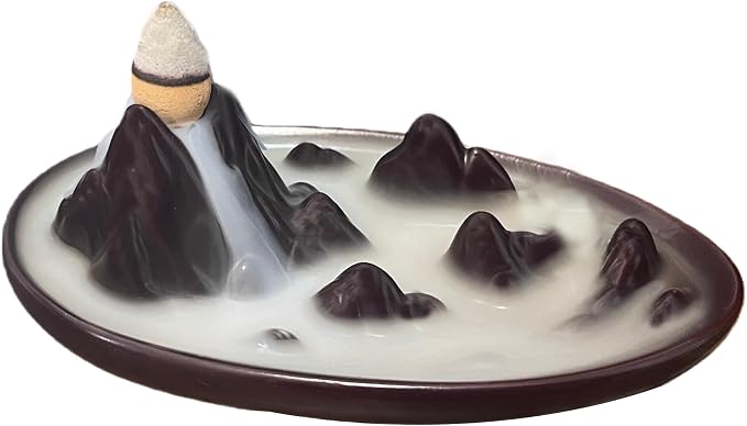 Backflow Incense Burner,Ceramic Ornaments Incense Burner,Incense Holder - skull incense burner